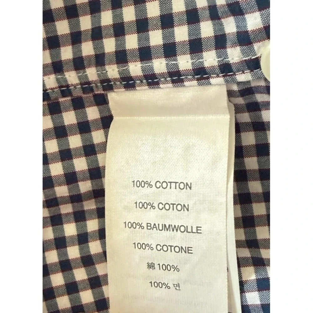 J. Crew Classic Gingham‎ Button Down Shirt Men's XS Long Sleeve Cotton Preppy